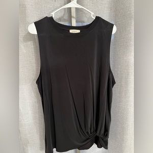 Loft xl sleeveless top with knotted bottom
